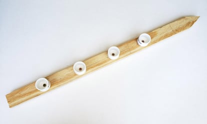 board with PVC caps