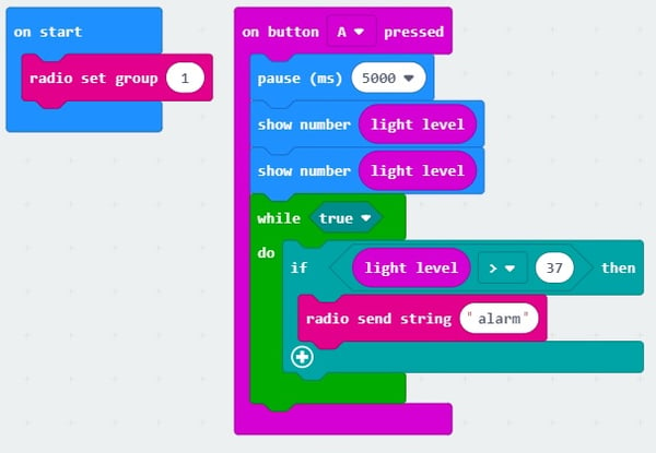 sender program in MakeCode