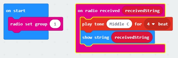 receiver program in MakeCode